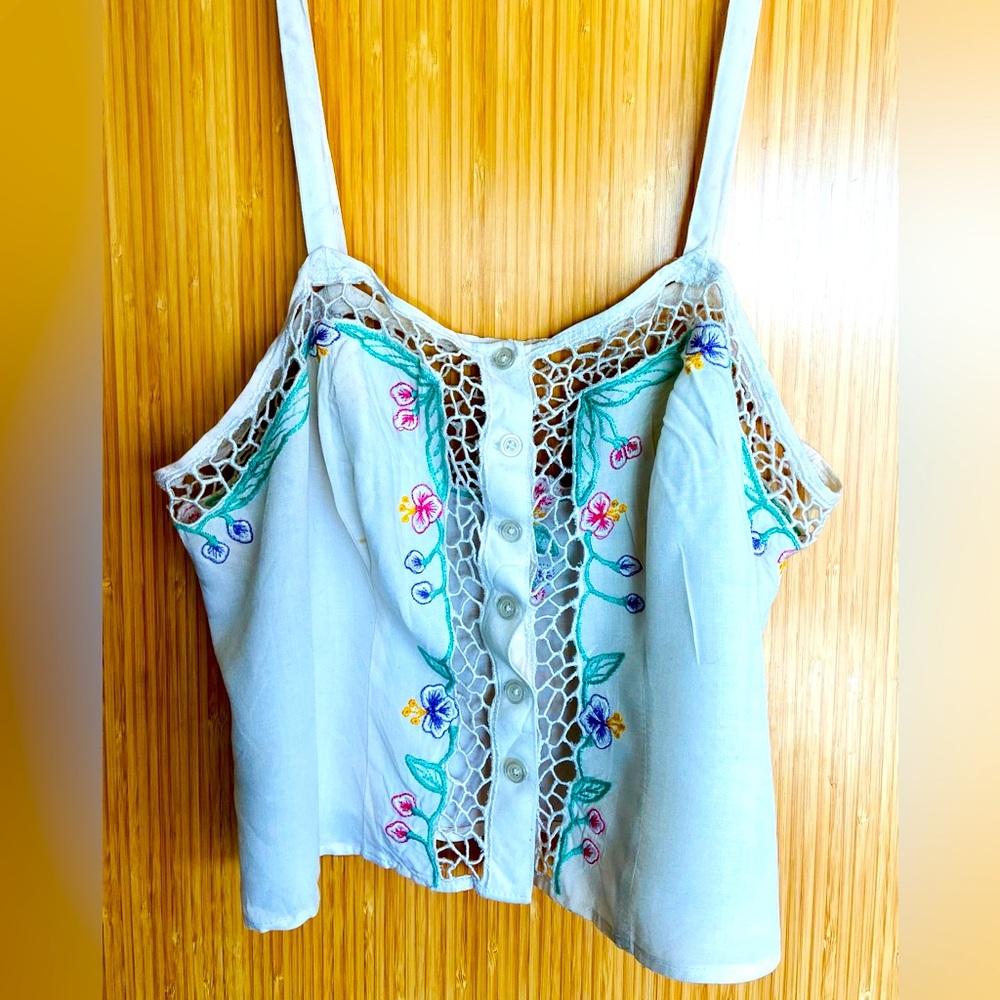 Embroidered Lace Camisole